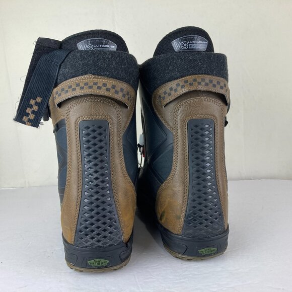 VANS Mens sz 10 Verse Dual BOA V3 Ultracush Black & Brown Snowboarding Boots - Picture 8 of 11